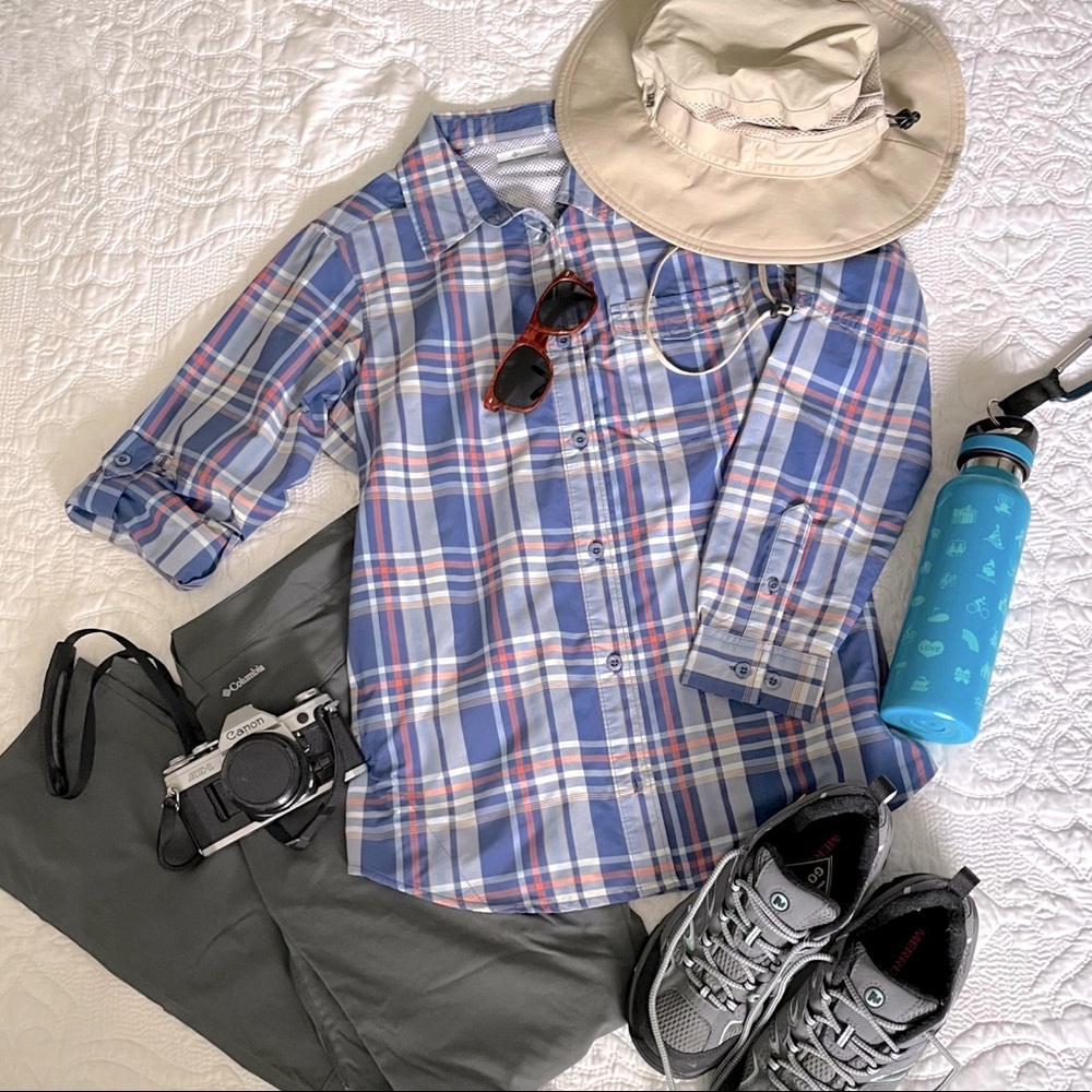 Columbia Omni-Shade Eden Prairie Shirt NWT Medium UPF30 UV protection ☀️ hiking!